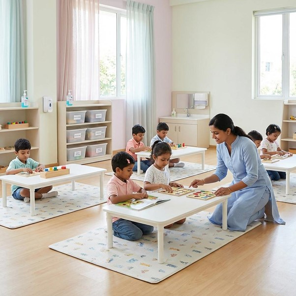 Children engaged in interactive early learning at Bright Bingo Mind Abilities Development Centre in Abu Dhabi
